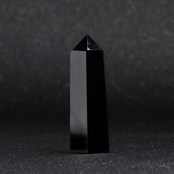 Trụ Đá Obsidian Đen (Black Obsidian)